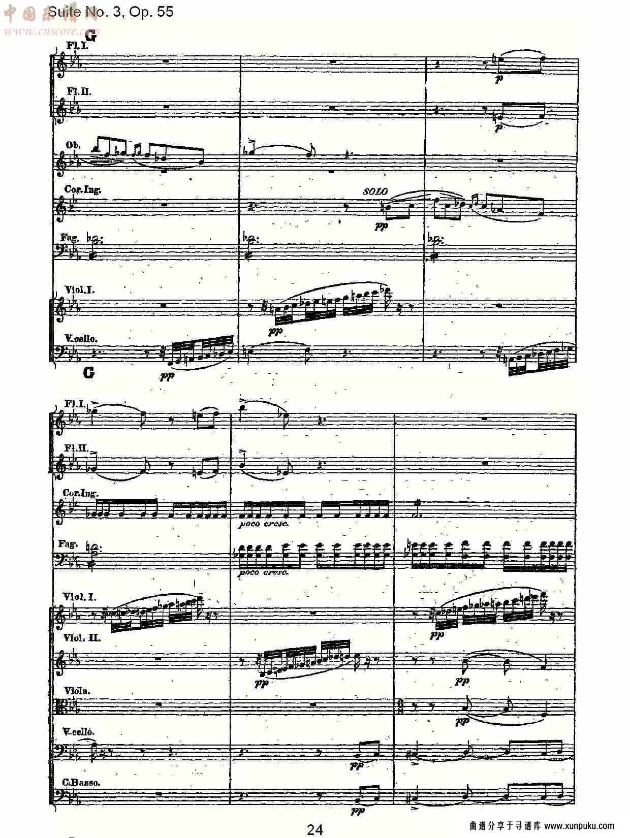 suite no. 3, op.55  第三套曲,op.55第一乐章（五）总谱第4页
