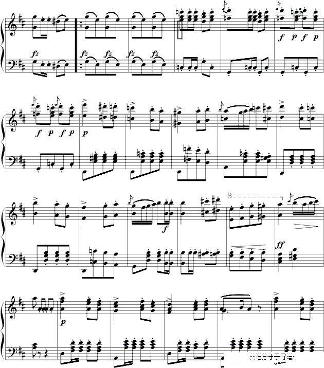 军队进行曲 doremi版钢琴谱第2页