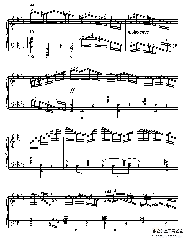 E大调练习曲-莫什科夫斯基钢琴谱第6页