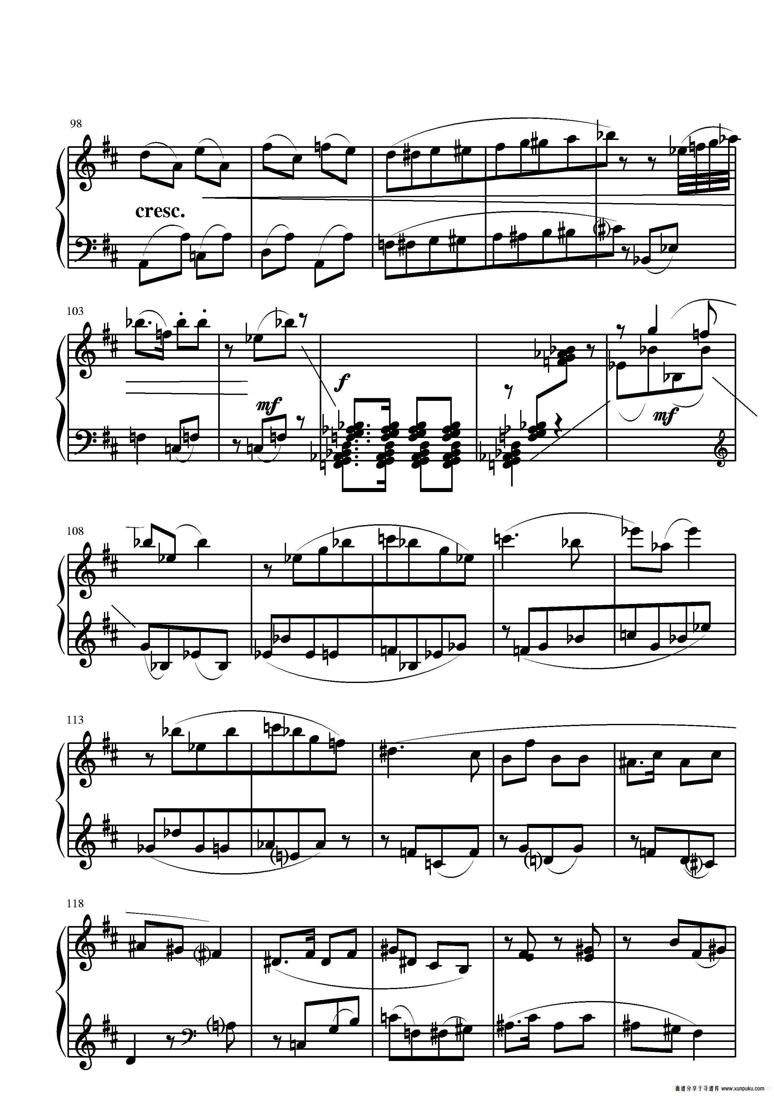 第二钢琴奏鸣曲（第三乐章）钢琴谱第3页