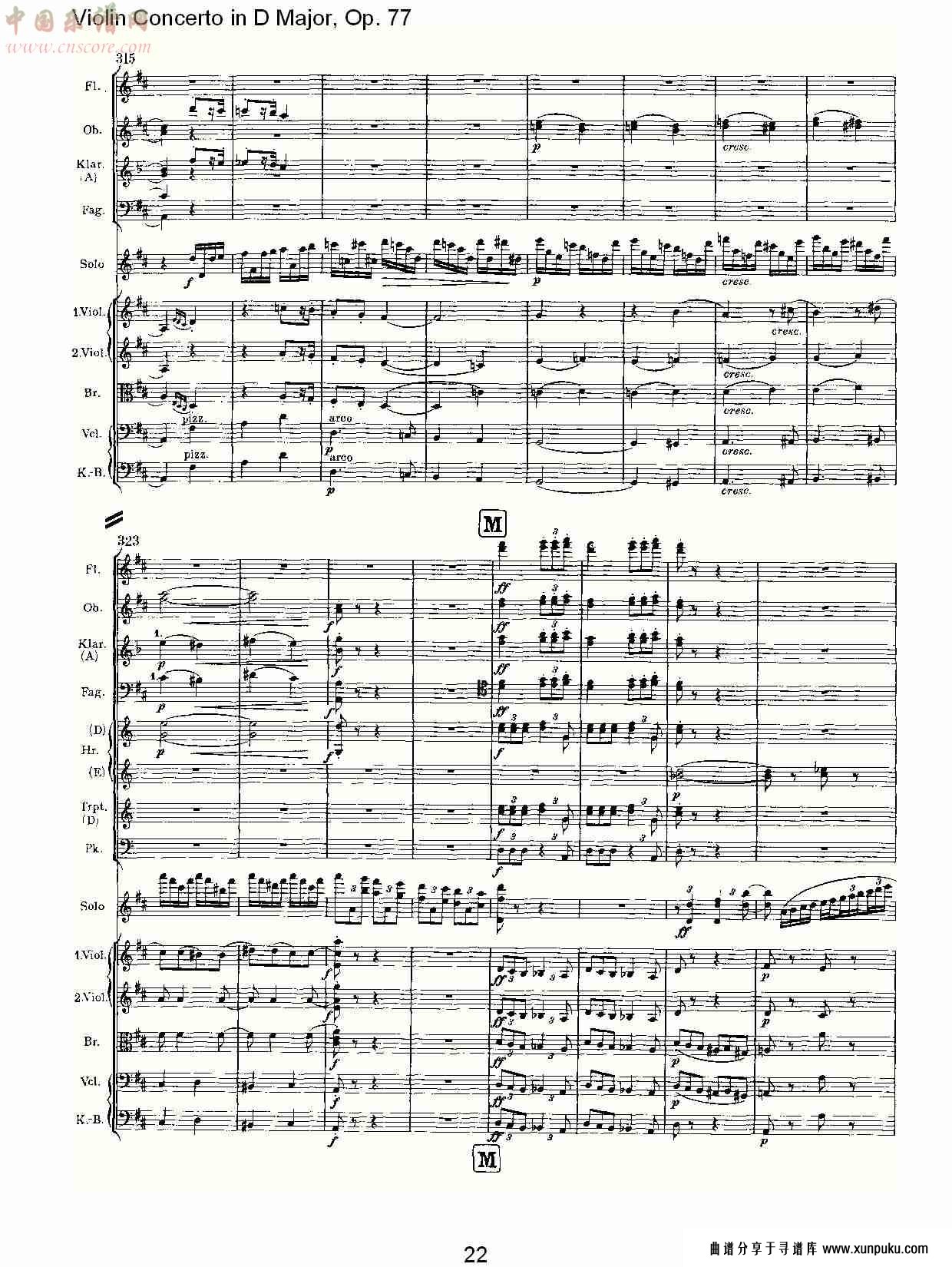 d大调小提琴协奏曲, op.77第三乐章（五）总谱第2页