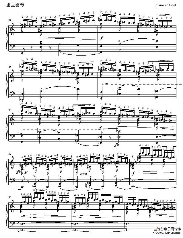 练习曲OP10No2-肖邦钢琴谱第3页