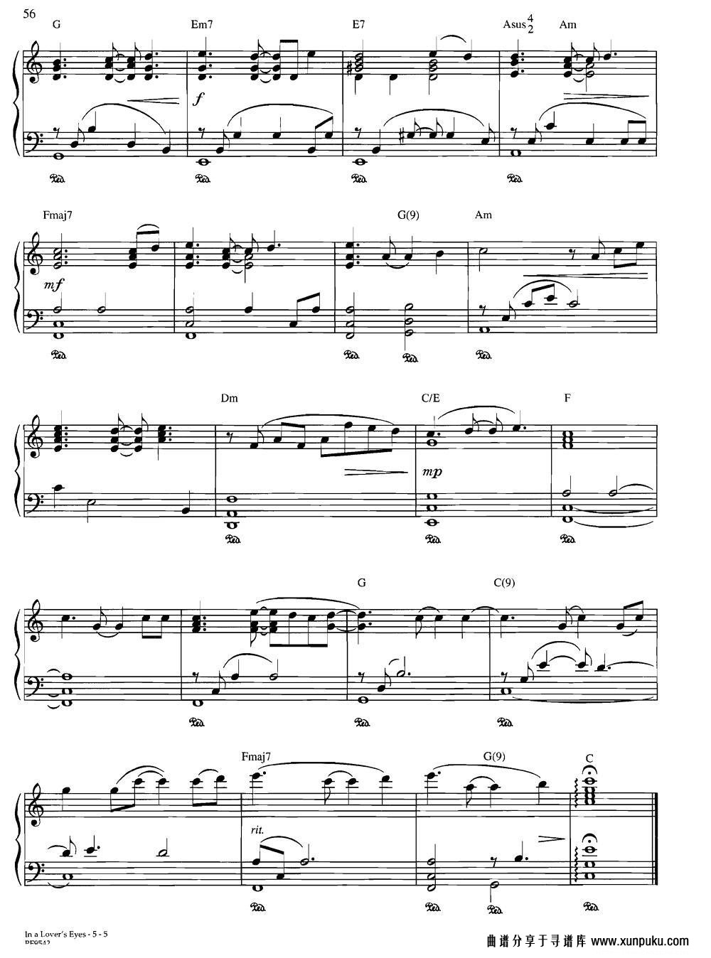 in a lover's eyes简谱第5页