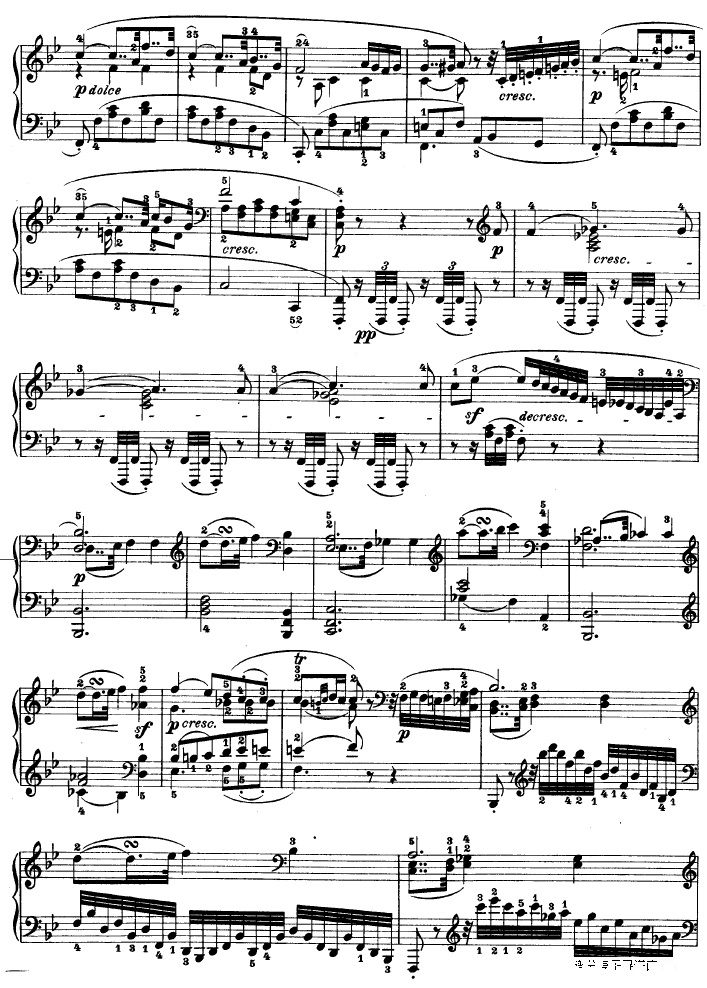 暴风雨d小调第十七钢琴奏鸣曲  op.31—2钢琴谱(钢琴曲)钢琴谱第21页