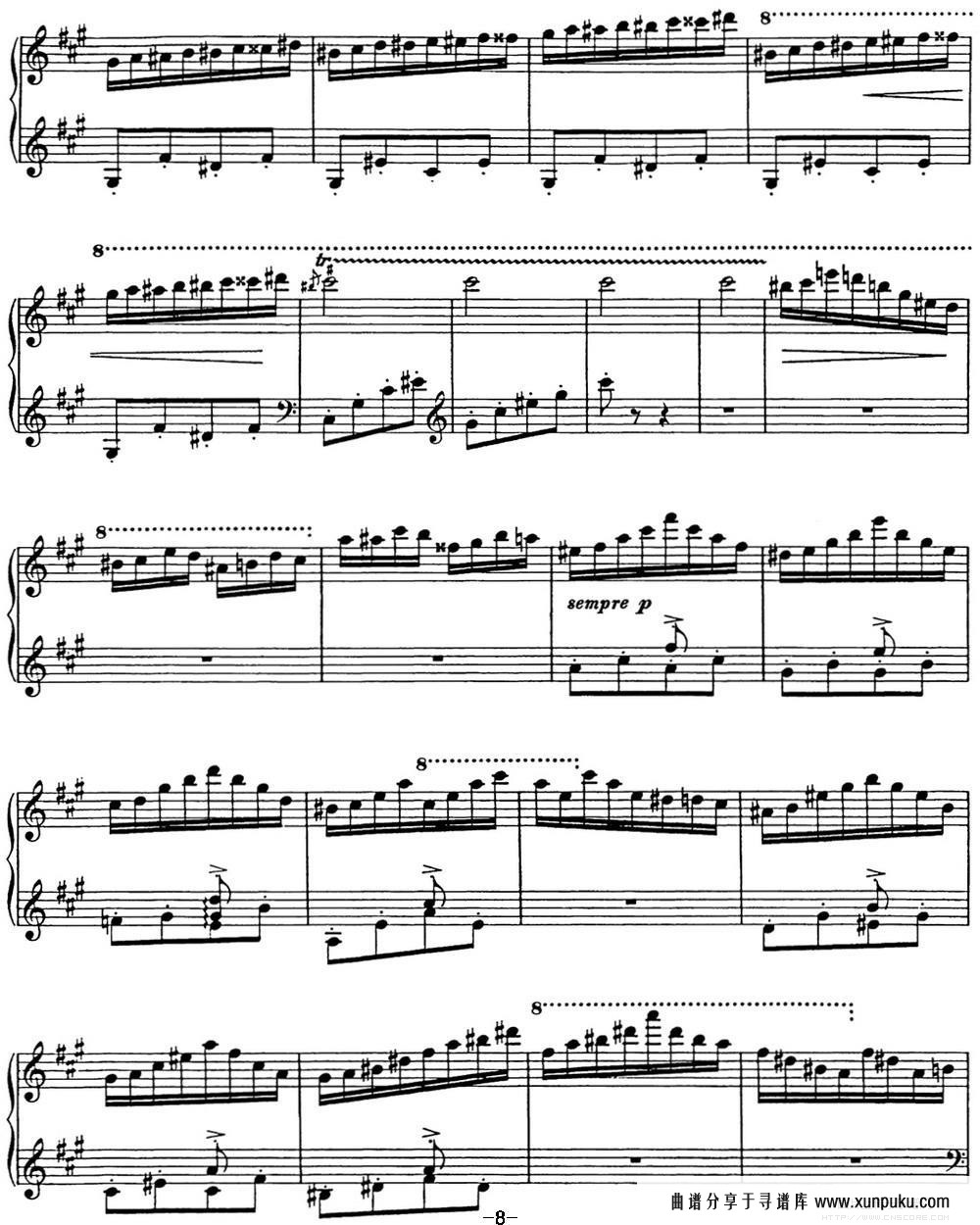 李斯特 匈牙利狂想曲 hungarian rhapsodies s.244 no.11钢琴谱第8页