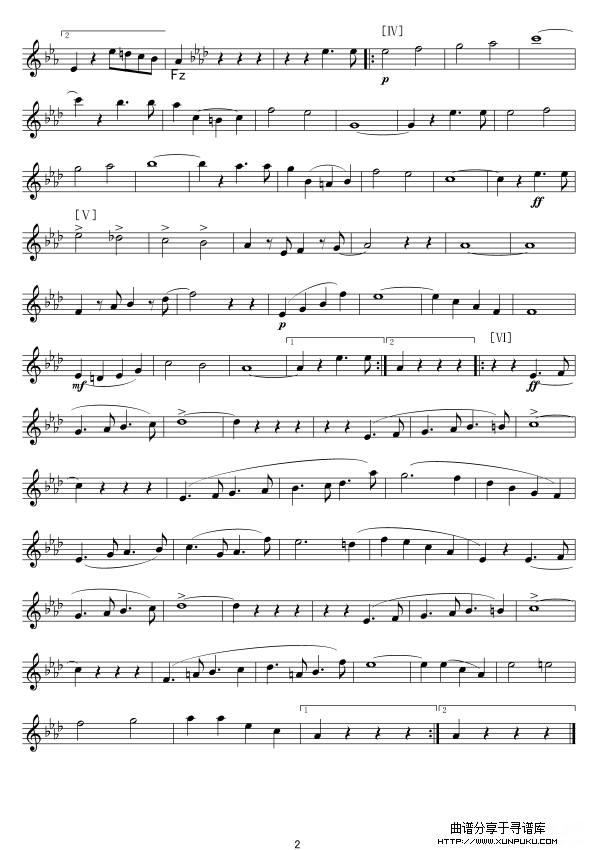 老朋友进行曲(次中音号)线其他曲谱第2页