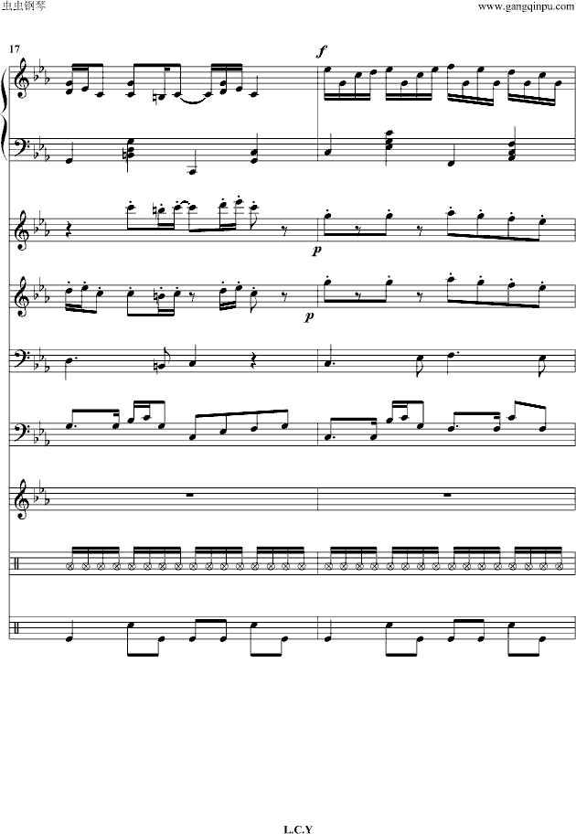 克羅地亞狂想曲（总谱）钢琴谱(钢琴曲)钢琴谱第41页
