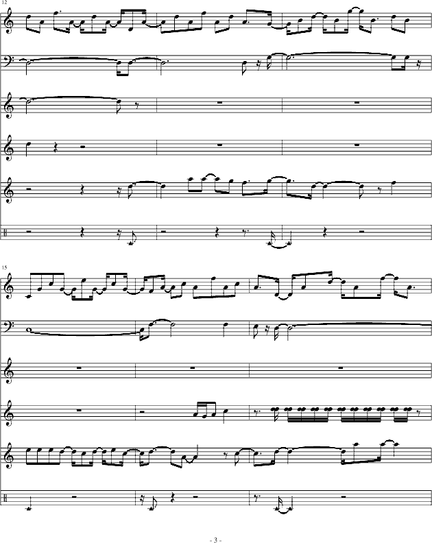 封神榜—插曲总谱钢琴谱第3页