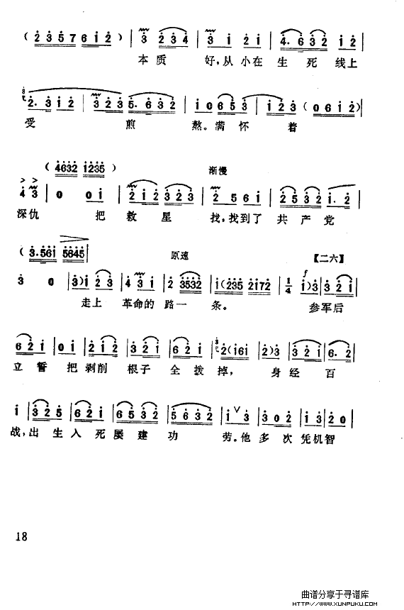 现代京剧著名唱段精萃（000-050）简谱第25页