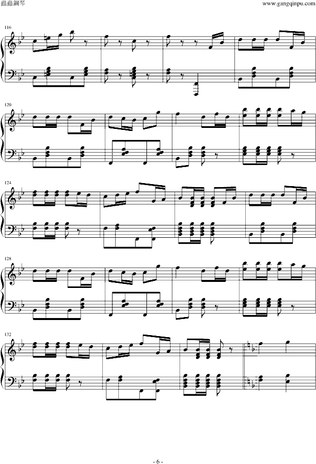军舰进行曲钢琴谱第6页