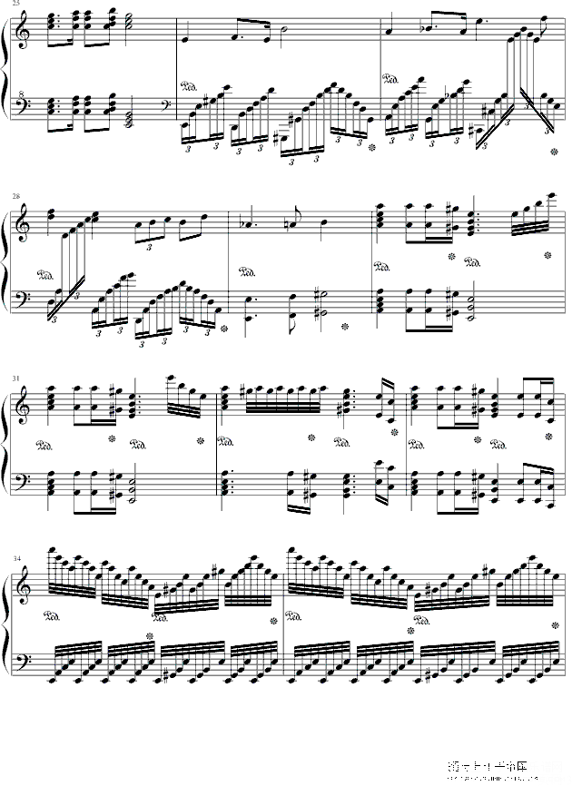 葛里格钢琴协奏曲钢琴谱(钢琴曲)钢琴谱第3页