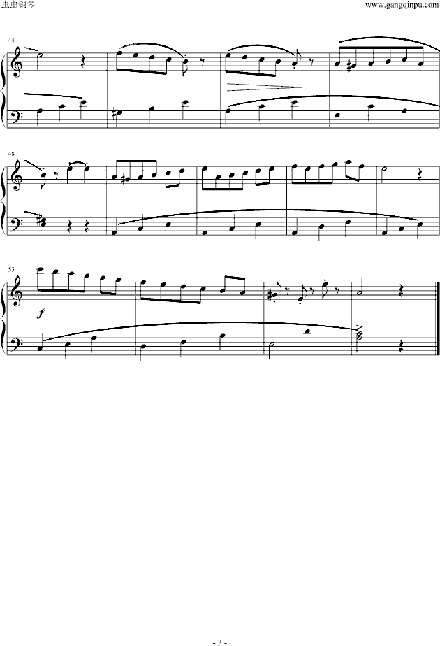 a小调进行曲钢琴谱第3页