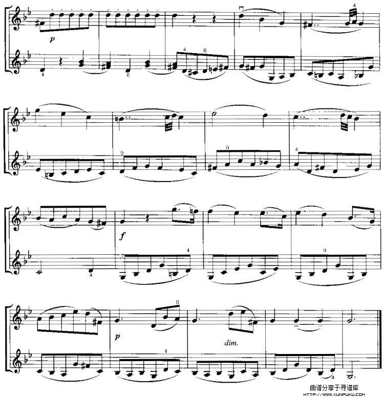 霍曼《小提琴基础教程》选曲：残花小提琴谱第2页