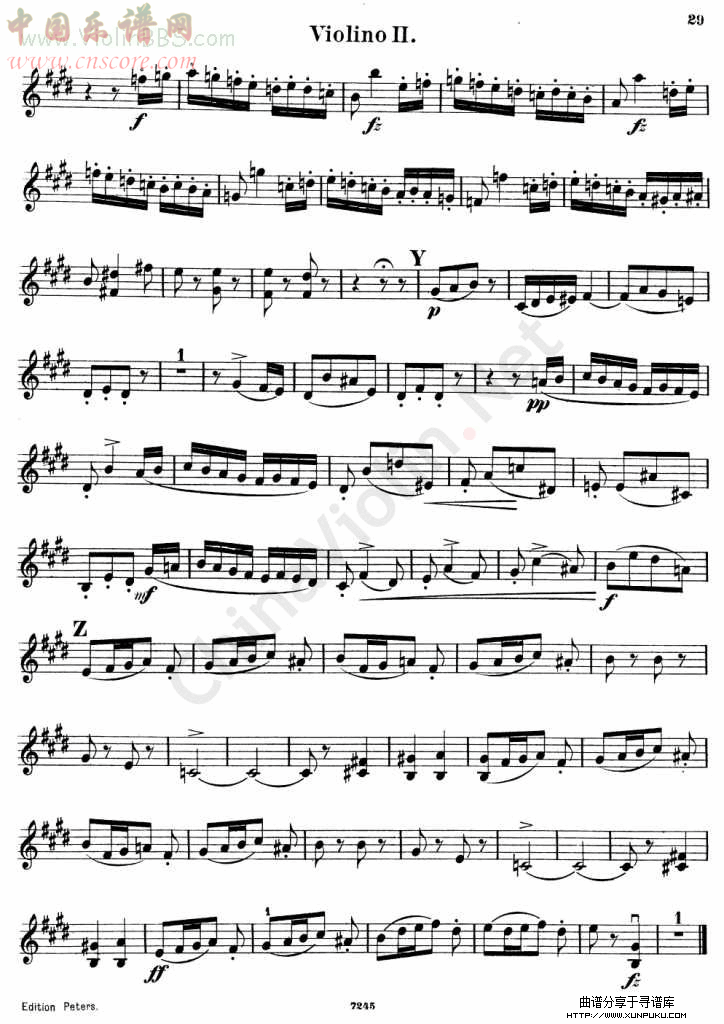 四重奏《quartetto op.125.no.2》第二小提琴小提琴谱第10页
