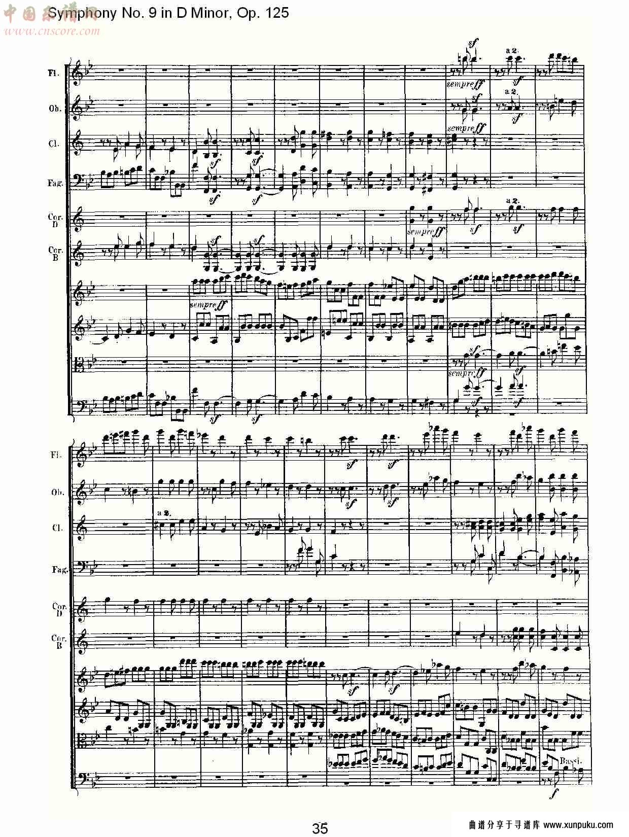 （d小调第九交响曲 op.125）第四乐章（七）总谱第5页