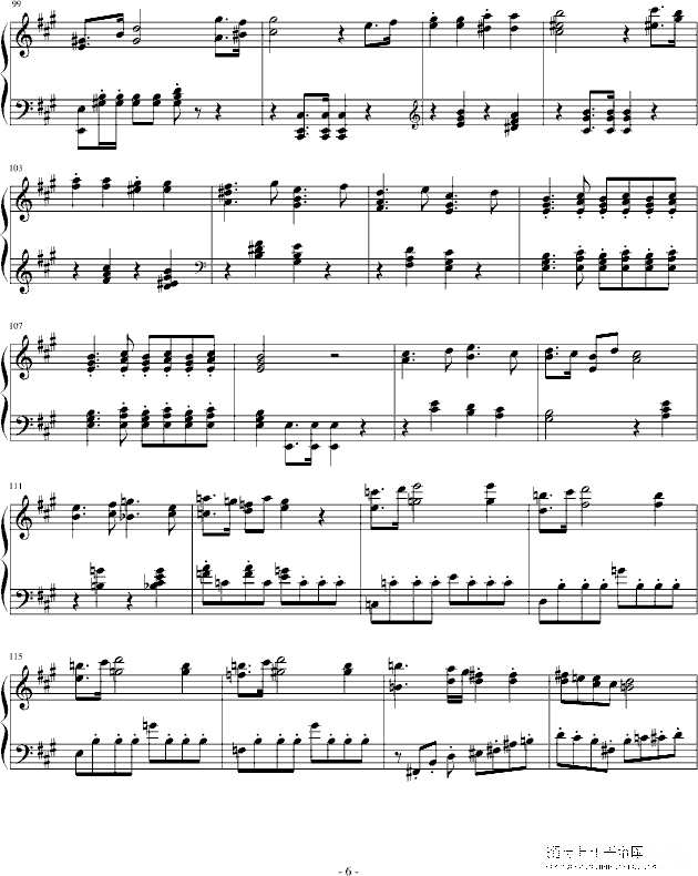 a大调奏鸣曲（第一乐章）钢琴谱第6页
