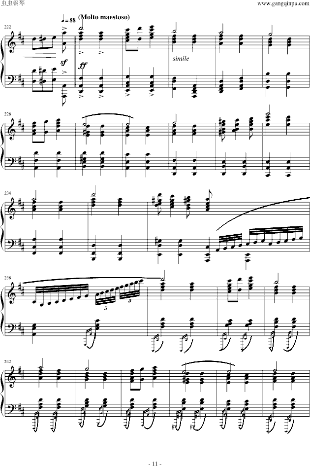 爆难第一号威风凛凛进行曲钢琴钢琴谱(钢琴曲)钢琴谱第3页