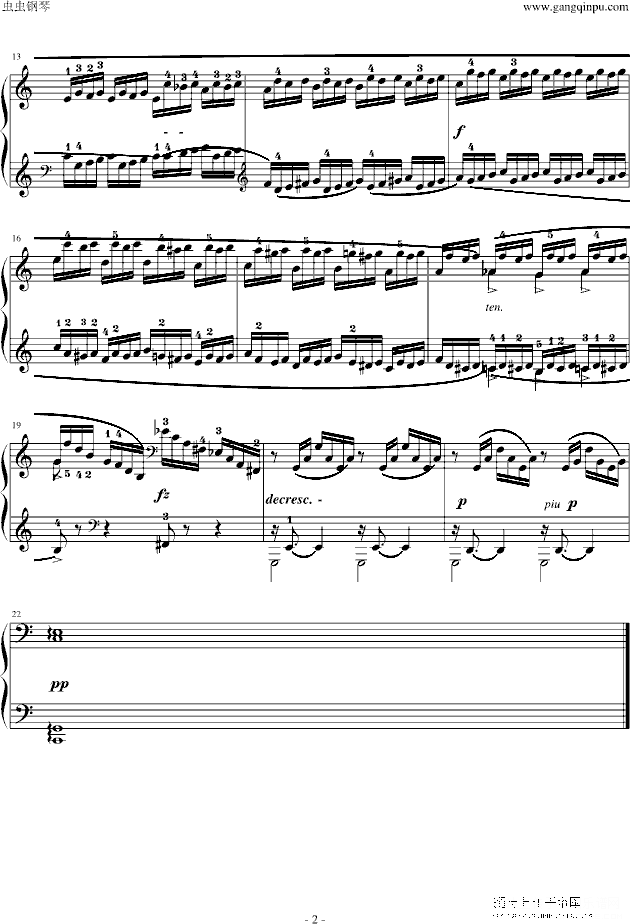 克拉莫练习曲no1钢琴谱第2页