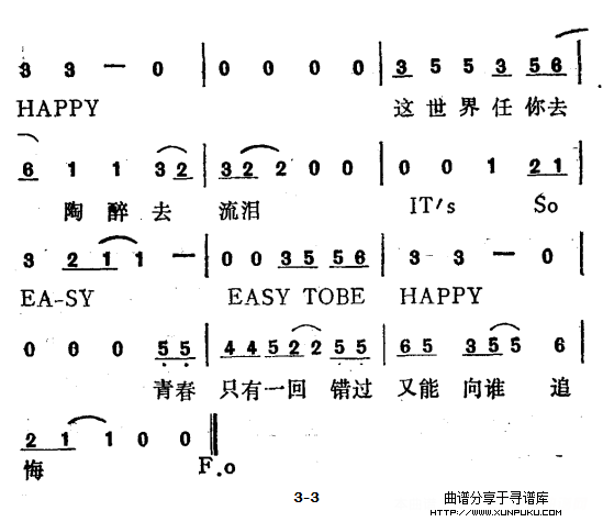 青春·起飞简谱第3页