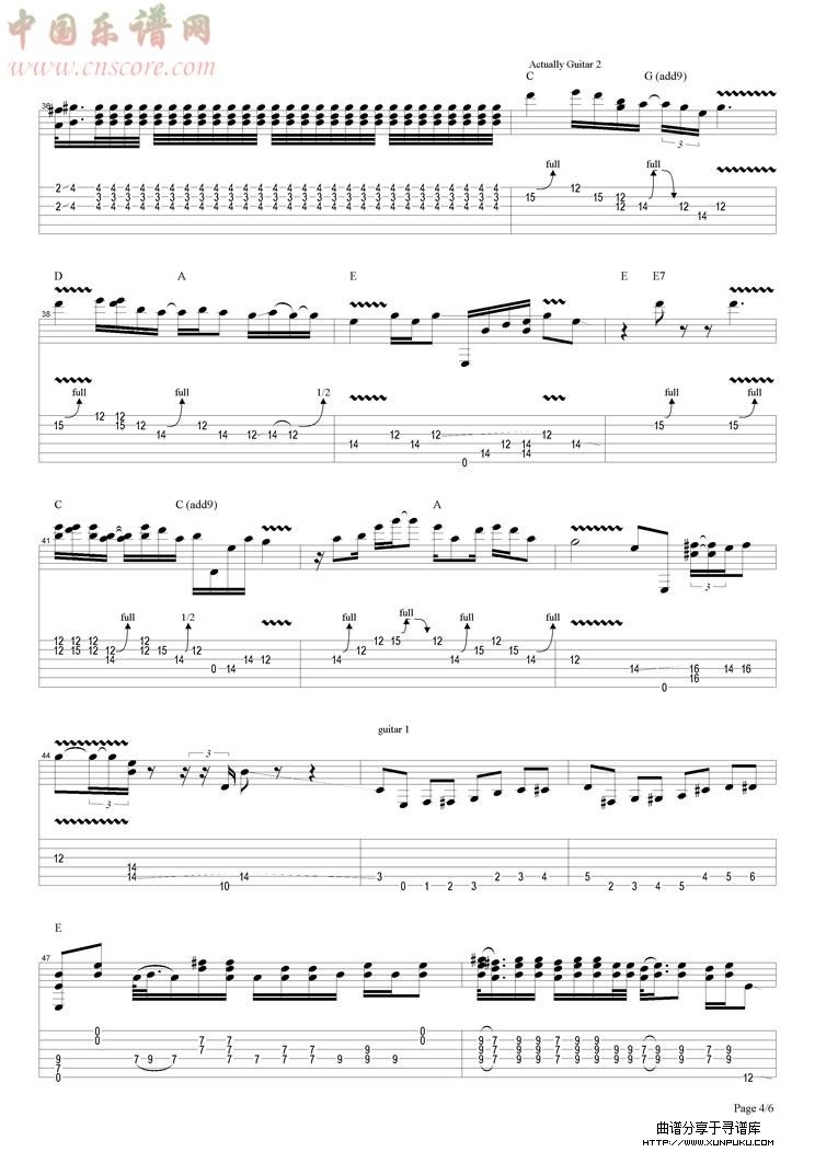 hey joe(2)吉他谱第4页