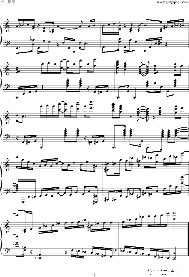 concert etude op.40 no.1prelude钢琴谱(钢琴曲)钢琴谱第7页