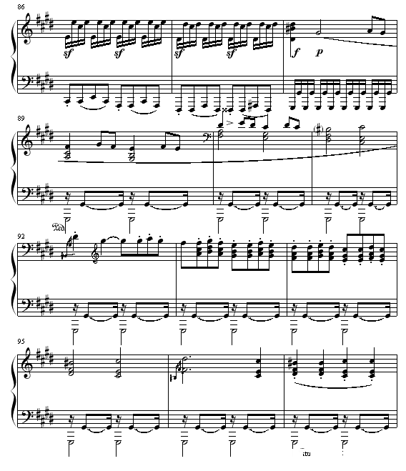 月光(第三乐章)钢琴谱(钢琴曲)钢琴谱第17页