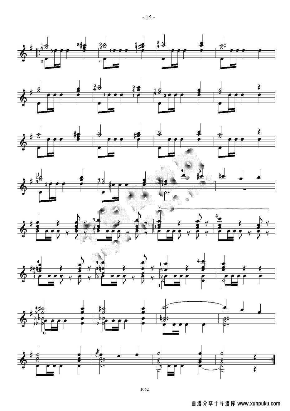索尔·克斯特26首练习曲之6——10吉他谱第9页