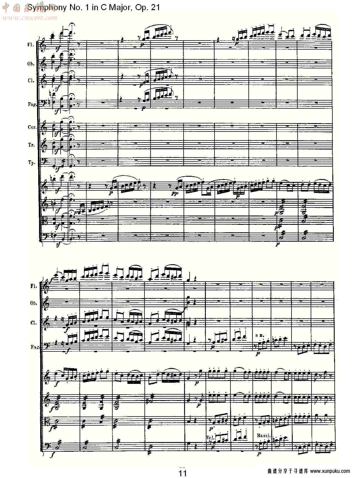 c大调第一交响曲 op. 21 第四乐章简谱第3页