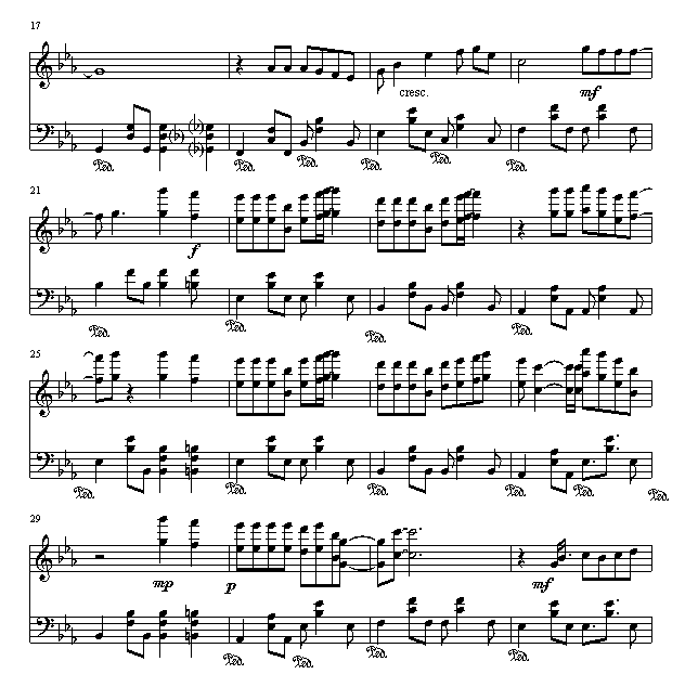 唯一钢琴谱第2页