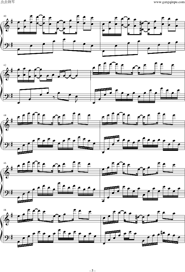 bebu silvette‘s piano （爱情公寓2）钢琴谱第5页