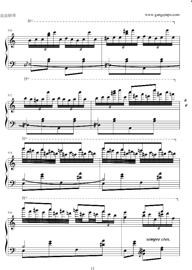 瓦洛多斯《土耳其进行曲》原版钢琴谱第3页