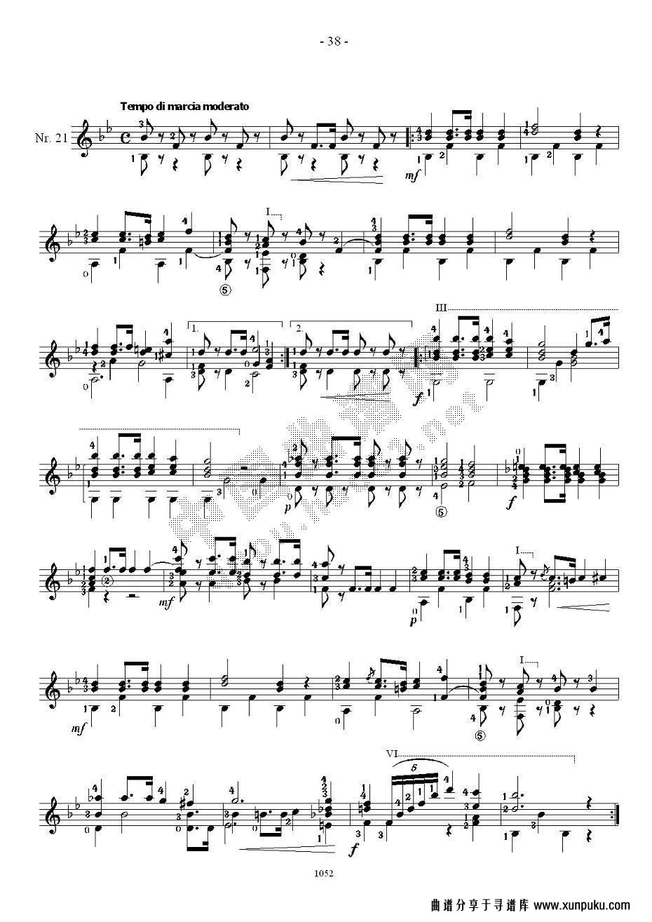 索尔·克斯特26首练习曲之21——26吉他谱第2页