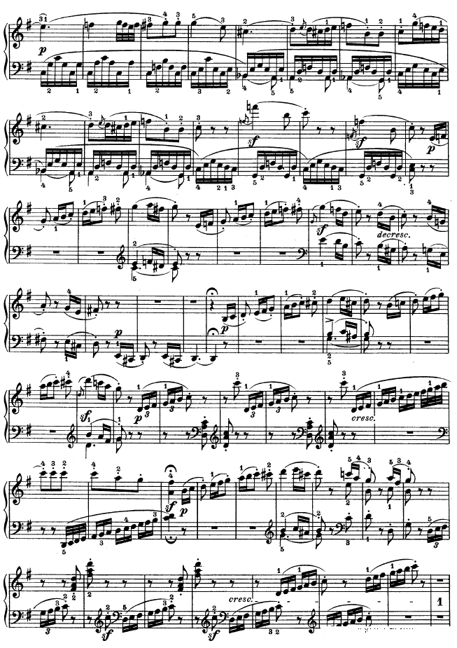 g大调第十钢琴奏鸣曲　op. 14 no2钢琴谱(钢琴曲)钢琴谱第6页