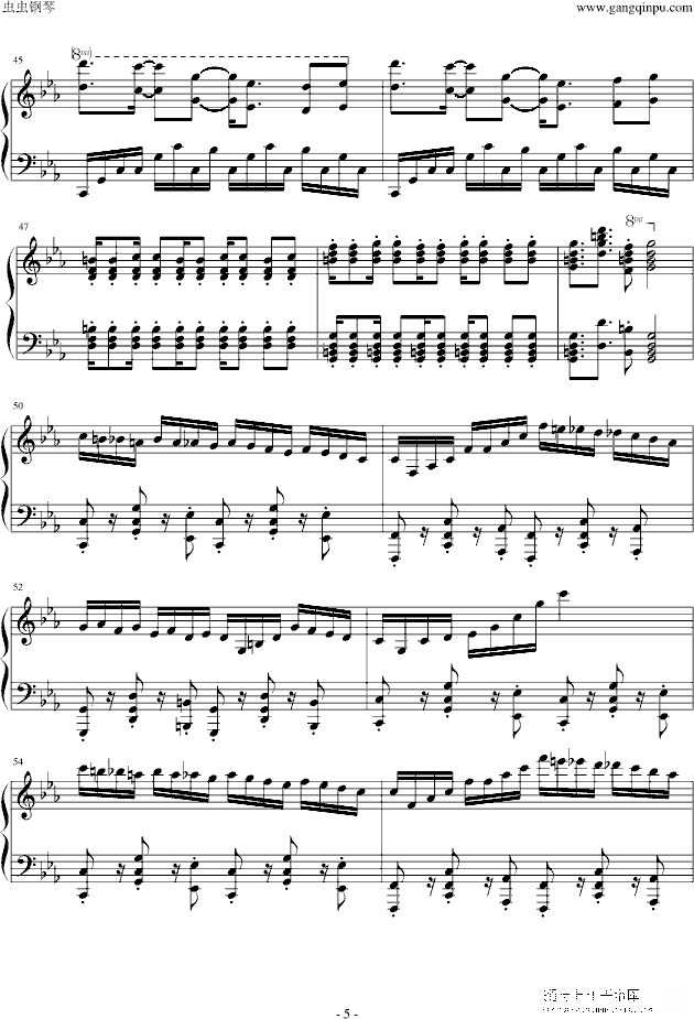 马克西姆——pure版古巴钢琴谱(钢琴曲)钢琴谱第5页