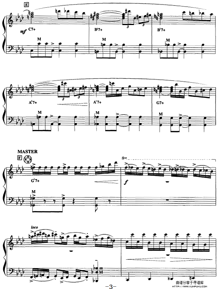 手风琴爵士乐曲：Milonga sin Palabras 米朗·帕拉斯-探戈手风琴谱第3页