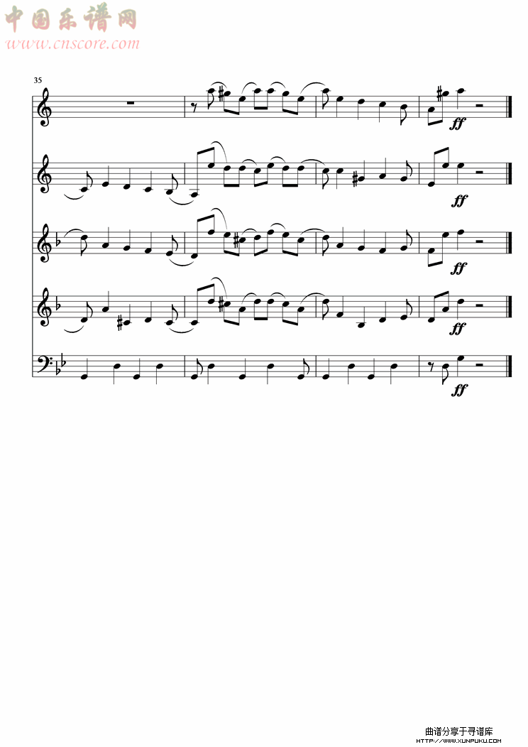 四小天鹅舞曲简谱第6页