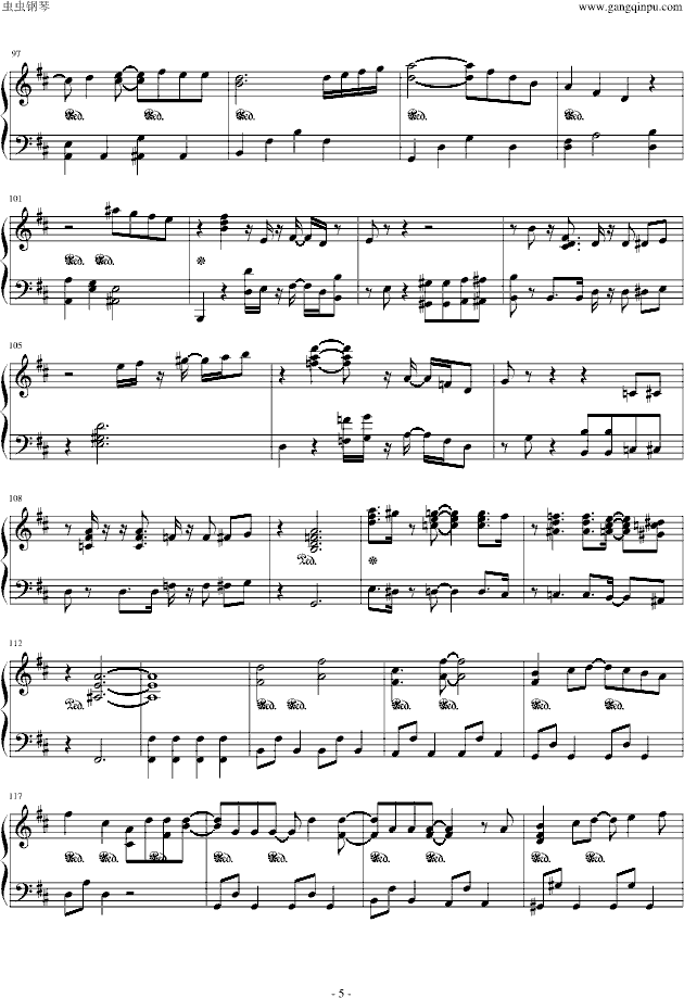 gloria钢琴谱(钢琴曲)钢琴谱第5页