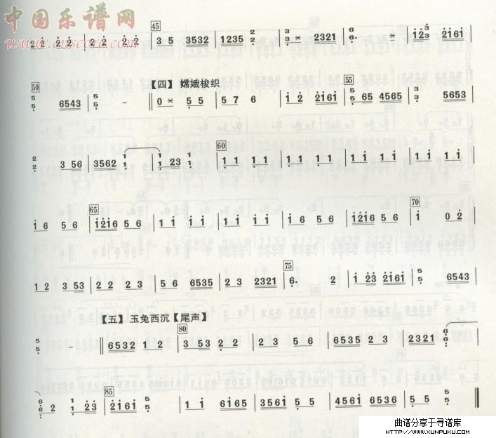 霓裳羽衣曲古筝谱第2页