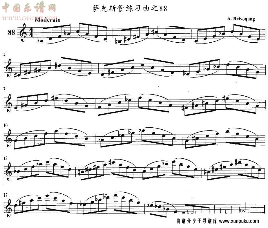 萨克斯练习曲之88简谱