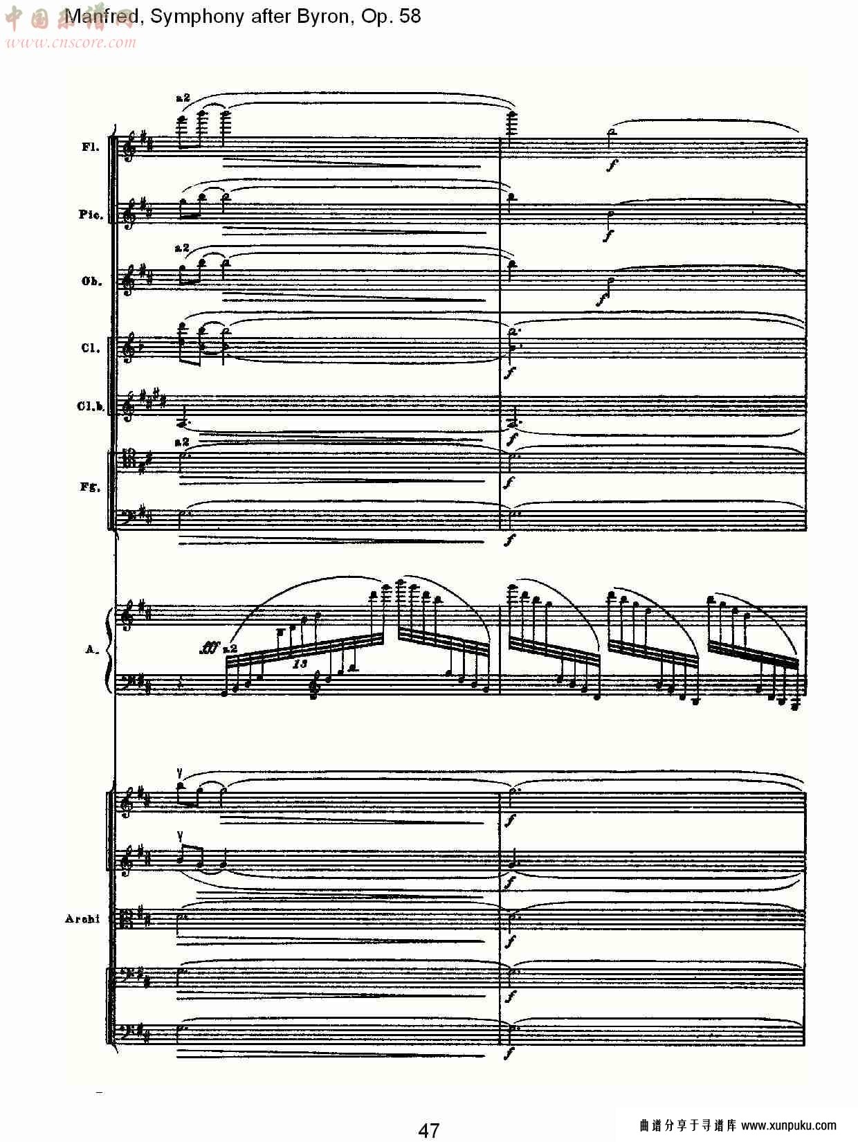 manfred, symphony after byron, op.58第一乐章（十）总谱第2页