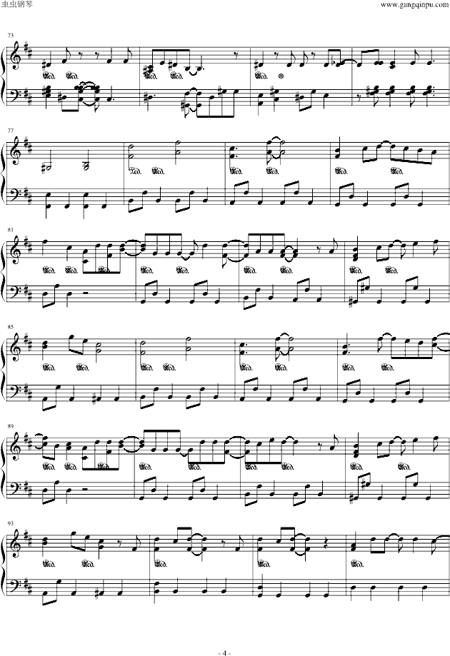gloria钢琴谱(钢琴曲)钢琴谱第4页