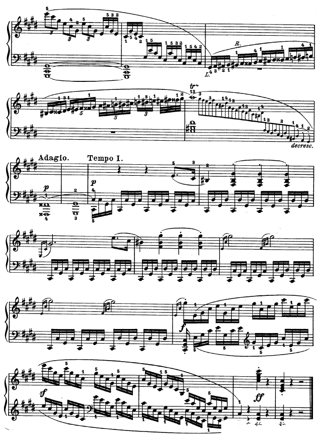 第十四钢琴奏鸣曲《月光曲》（op.27 no.2）钢琴谱(钢琴曲)钢琴谱第6页