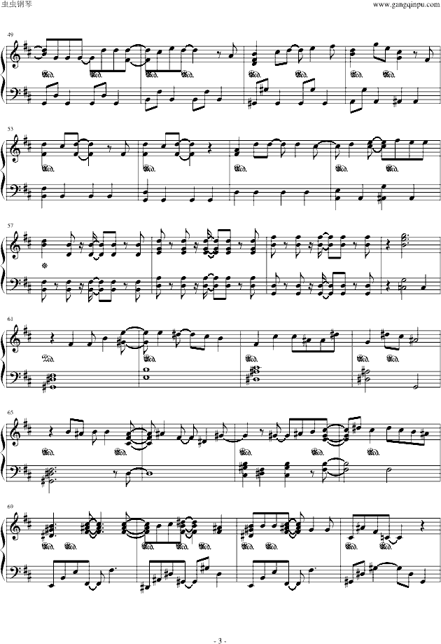 gloria钢琴谱(钢琴曲)钢琴谱第3页