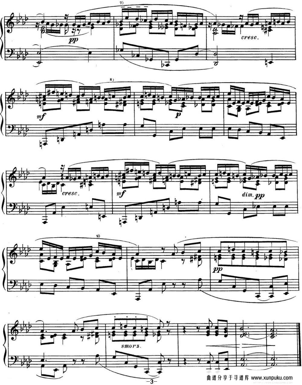 斯克里亚宾 钢琴练习曲 Op.8 No.8 Alexander Scriabin Etudes钢琴谱第3页
