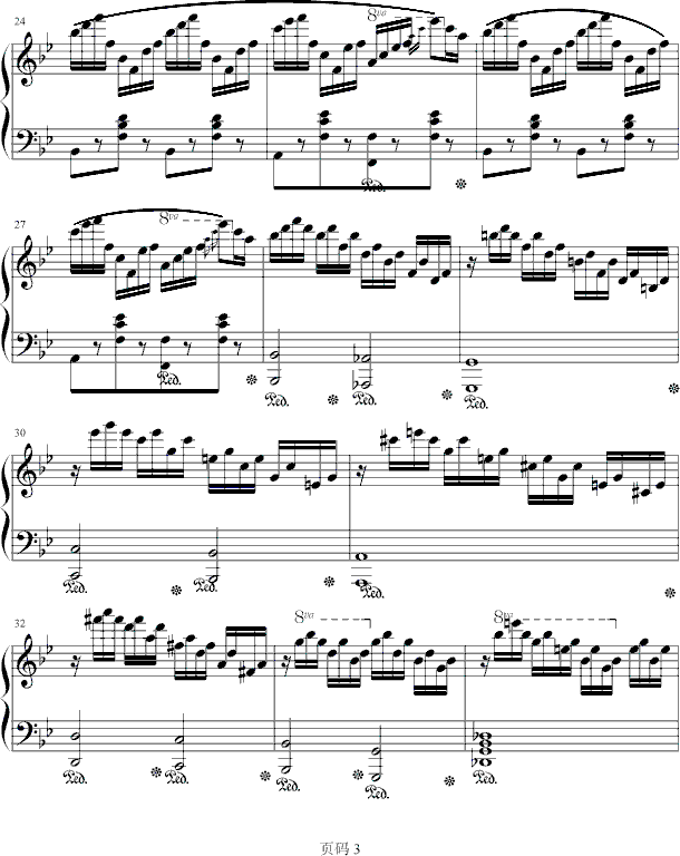练习曲　no.14钢琴谱(钢琴曲)钢琴谱第3页